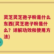 灵芝灵芝孢子粉是什么东西(灵芝孢子粉是什么？详解功效和使用方法)