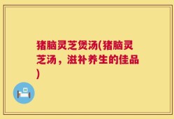 猪脑灵芝煲汤(猪脑灵芝汤，滋补养生的佳品)