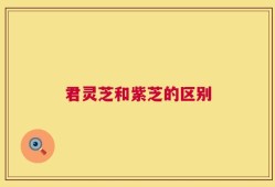 君灵芝和紫芝的区别