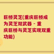 巨桥灵芝(重庆巨桥成为灵芝双武器 - 重庆巨桥与灵芝实现双重功能)