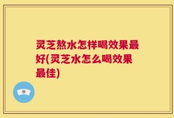 灵芝熬水怎样喝效果最好(灵芝水怎么喝效果最佳)