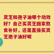 灵芝和孢子油哪个功效好？自己买灵芝回家熬食补好，还是直接买灵芝孢子油好呢