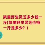 凯里野生灵芝多少钱一斤(凯里野生灵芝价格一斤是多少？)