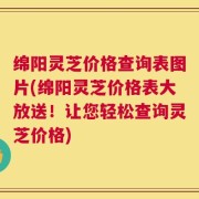 绵阳灵芝价格查询表图片(绵阳灵芝价格表大放送！让您轻松查询灵芝价格)