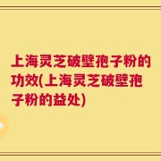 上海灵芝破壁孢子粉的功效(上海灵芝破壁孢子粉的益处)