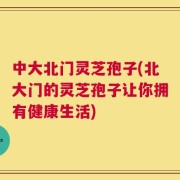 中大北门灵芝孢子(北大门的灵芝孢子让你拥有健康生活)