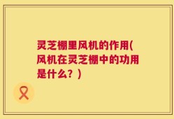 灵芝棚里风机的作用(风机在灵芝棚中的功用是什么？)