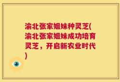 渝北张家姐妹种灵芝(渝北张家姐妹成功培育灵芝，开启新农业时代)