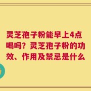 灵芝孢子粉能早上4点喝吗？灵芝孢子粉的功效、作用及禁忌是什么