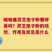 喉咙痛灵芝孢子粉要停用吗？灵芝孢子粉的功效、作用及禁忌是什么