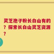 灵芝孢子粉长白山有的？探索长白山灵芝资源？