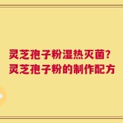 灵芝孢子粉湿热灭菌？灵芝孢子粉的制作配方