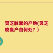 灵芝胶囊的产地(灵芝胶囊产自何处？)