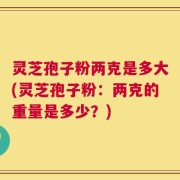 灵芝孢子粉两克是多大(灵芝孢子粉：两克的重量是多少？)