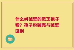 什么叫破壁的灵芝孢子粉？孢子粉破壳与破壁区别