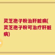 灵芝孢子粉治肝脏病(灵芝孢子粉可治疗肝脏病)