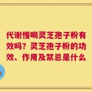 代谢慢喝灵芝孢子粉有效吗？灵芝孢子粉的功效、作用及禁忌是什么