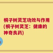 桐子树灵芝功效与作用(桐子树灵芝：健康的神奇良药)