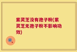 紫灵芝没有孢子粉(紫灵芝无孢子粉不影响功效)