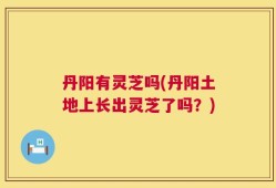 丹阳有灵芝吗(丹阳土地上长出灵芝了吗？)