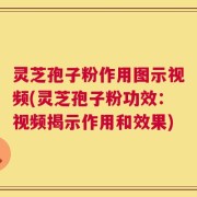 灵芝孢子粉作用图示视频(灵芝孢子粉功效：视频揭示作用和效果)