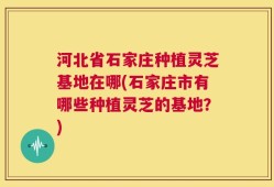 河北省石家庄种植灵芝基地在哪(石家庄市有哪些种植灵芝的基地？)