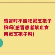 感冒时不能吃灵芝孢子粉吗(感冒患者禁止食用灵芝孢子粉)