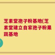 芝素堂孢子粉基地(芝素堂建立自家孢子粉果蔬基地