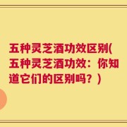五种灵芝酒功效区别(五种灵芝酒功效：你知道它们的区别吗？)