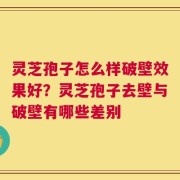 灵芝孢子怎么样破壁效果好？灵芝孢子去壁与破壁有哪些差别