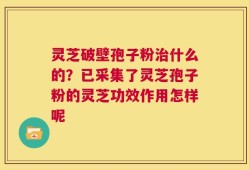 灵芝破壁孢子粉治什么的？已采集了灵芝孢子粉的灵芝功效作用怎样呢