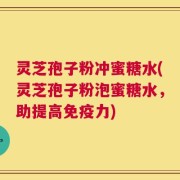 灵芝孢子粉冲蜜糖水(灵芝孢子粉泡蜜糖水，助提高免疫力)