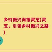 乡村振兴海报灵芝(灵芝，引领乡村振兴之路)