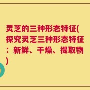 灵芝的三种形态特征(探究灵芝三种形态特征：新鲜、干燥、提取物)