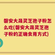 磐安大晟灵芝孢子粉怎么吃(磐安大晟灵芝孢子粉的正确食用方式)