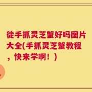 徒手抓灵芝蟹好吗图片大全(手抓灵芝蟹教程，快来学啊！)