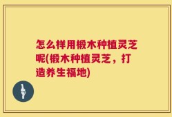 怎么样用椴木种植灵芝呢(椴木种植灵芝，打造养生福地)