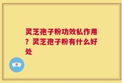 灵芝孢子粉功效私作用？灵芝孢子粉有什么好处