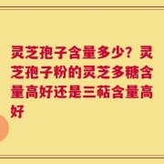 灵芝孢子含量多少？灵芝孢子粉的灵芝多糖含量高好还是三萜含量高好