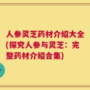 人参灵芝药材介绍大全(探究人参与灵芝：完整药材介绍合集)
