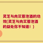 灵芝与肉苁蓉泡酒的功效(灵芝与肉苁蓉泡酒的益处你不知道！)
