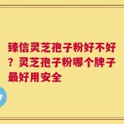 臻信灵芝孢子粉好不好？灵芝孢子粉哪个牌子最好用安全