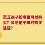 灵芝孢子粉哪里可以购买？灵芝孢子粉的购买途径？
