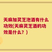 天麻加灵芝泡酒有什么功效(天麻灵芝酒的功效是什么？)