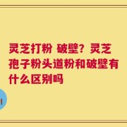 灵芝打粉 破壁？灵芝孢子粉头道粉和破壁有什么区别吗