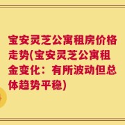 宝安灵芝公寓租房价格走势(宝安灵芝公寓租金变化：有所波动但总体趋势平稳)