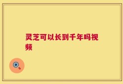 灵芝可以长到千年吗视频
