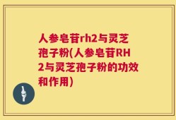 人参皂苷rh2与灵芝孢子粉(人参皂苷RH2与灵芝孢子粉的功效和作用)