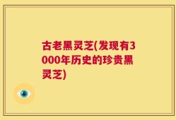 古老黑灵芝(发现有3000年历史的珍贵黑灵芝)