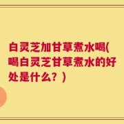 白灵芝加甘草煮水喝(喝白灵芝甘草煮水的好处是什么？)